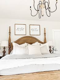 Beds mattresses wardrobes bedding chests of drawers mirrors. Master Bedroom Bedding Reveal Micheala Diane Designs