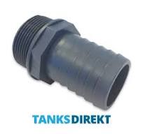 PVC Schlauchtülle 2 Zoll Außengewinde x 63 mm