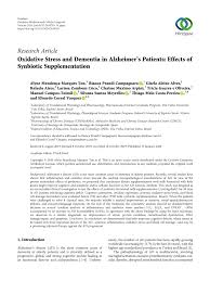 Pdf Oxidative Stress And Dementia In Alzheimer S Patients Effects Of Synbiotic Supplementation