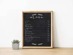 Chalkboard Drinks Menu Kitchen Instant Download Printable Wall Art Dining Room Office Living Wall Printables Kitchen Wall Art Printables Printable Wall Art