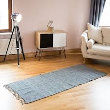 Teppich »frida«, andiamo, rechteckig, höhe 8 mm, flickenteppich, reine baumwolle, handgewebt, mit fransen, wohnzimmer, blau, 160 cm x 230 cm x 8 mm. Flickenteppich In Verschiedenen Farben Grossen Kaufen