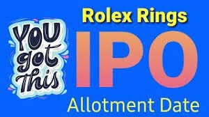 Rolex rings ipo allotment will be available on link intime's website. Yrvtpikxxzfsim