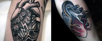 I just got my first tattoo! 50 Traditional Heart Tattoo Designs For Men Devotion Ink Ideas