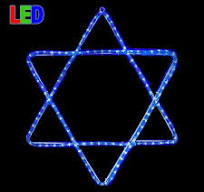24" Star of David LED Rope Light Motif