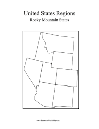 Rocky mountains us map : Rocky Mountain States Map