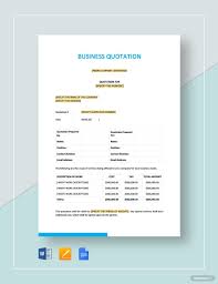 Business Quotation Template Word Doc Google Docs Apple Mac Pages In 2020 Quotation Template Word Quotations Quotation Format