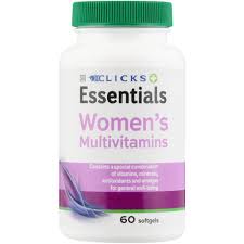 Vitamin c acts as an antioxidant supporting immune function. Clicks Essentials Womens Multi Vitamin 60 Softgels Clicks