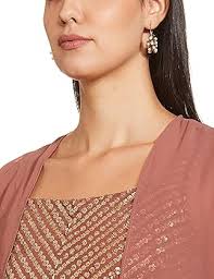 Buy Indya Women's georgette a-line Kurta (ITN02345_ Pink_ Large) at  Amazon.in