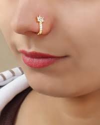 Discover nose rings and studs designed for a nostril piercing. Naaz Nose Ring Nose Earrings Diamond Nose Ring Nose Ring Jewelry
