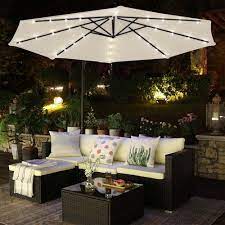 Modern led chandeliers rectangular patio umbrella. Outdoor Umbrella With Led Lights For Sale Outdoor Patio Songmics