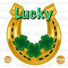 Lucky Glitter Clipart Horseshoe Shamrocks Png Horse Shoe Etsy Clip Art St Patrick S Day Crafts Glitter Art