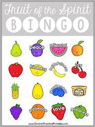 Free Bible Bingo Games For Prek Fruit Of The Spirit Childrens Church Lessons Christian Preschool