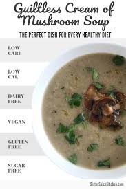 Guiltless Cream Of Mushroom Soup Easy Healthy Recipe Sister Spice Recipe Mushroom Soup Healthy Stuffed Mushrooms Mushroom Soup