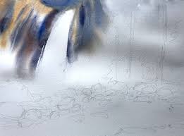 How to paint a night sky over a waterfall? Paint A Waterfall In Watercolor Step By Step Doodlewash