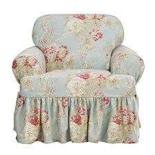 Ballad Bouquet T Chair Slipcover Robins Egg Blue Waverly Slipcovers For Chairs Slipcovers Armchair Slipcover