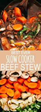Slow Cooker Beef Stew Rich And Hearty Stew Packed With Melt In Your Mouth Beef Chunks And Veg Slow Cooker Beef Stew Easy Easy Beef Stew Easy Beef Stew Recipe