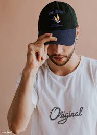 Download Premium Psd Of Man With A Black Cap Mockup 1216452 In 2020 Design Mockup Free Black Cap Mockup