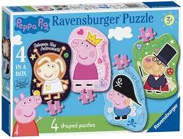 Online jigsaw puzzles have never been more exciting! Peppa Pig 4 In 1 Shaped Puzzles 4 6 8 And 10pc Jigsaw Puzzle From Jigsaw Puzzles Direct Order Today And Get Free Delivery
