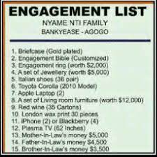 Engagement List Family Nairaland Engagement Yoruba Wedding Engagement Nigerian Traditional Wedding