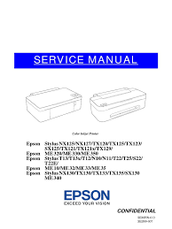 The importance of the epson stylus t13 driver package is truly realized by the users who are not able to access the contents of their epson stylus t13 t22e software cd. Epson Stylus Nx130 Tx130 Tx133 Tx135 Sx130 Service Manual Ink Printer Computing