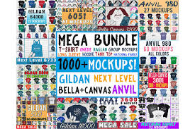 1000 Huge Bundle Shirt Mockup Bella Canvas Gildan Mockups