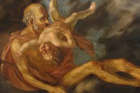 Cronus — or more accurately, kronos (κρόνος) — ascended the throne after defeating his father uranus (the sky). Why Was A Picture Created Of Zeus Eating His Child When He Swallowed His First Wife Before She Had Him Quora