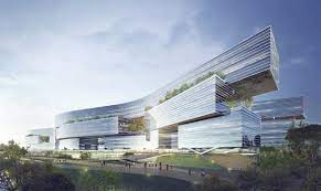 pingan high tech park dplus studio archinect hospital architecture skyscraper architecture healthcare architecture