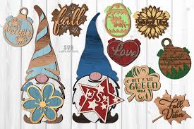 Interchangeable Garden Gnome Sign Svg Glowforge Laser Files 1426876 Laser Engraving Design Bundles