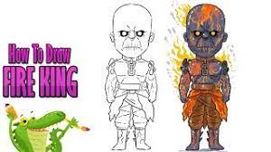 Be sure to add a background too! How To Draw And Coloring Snow Fall Skin Fire King Fortnite Easy Step By Step For Kids Youtube