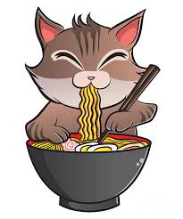 Want to see more posts tagged #anime funny? Cute Funny Anime Kitty Ramen Kawaii Cat Digital Art By The Perfect Presents