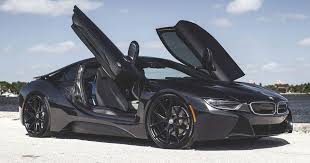 Blacked Out Bmw I8 Looks Stealthy With Hre Wheels Carscoops Bmw I8 Bmw I8 Black Bmw Classic Cars