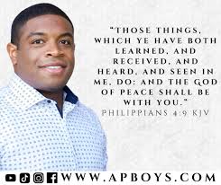 Midweek thought from Bro. Jared Pace “Those things, which ye have both  learned, and received, and heard, and seen in me, do: and the God of peace  shall be with you.” Philippians