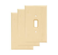 Franklin Brass Wood Square (3-Pack) Decorative Light Switch Cover Wall  Plates Unfinished Wood 1-Gang Wall Plate Toggle Plate Guards Electrical  Outlet ...