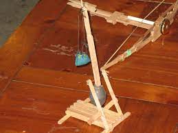 Popsicle Stick Trebuchet Popsicle Sticks Popsicles School Projects