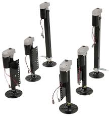 Motorhome hydraulic self leveling jacks. Lippert Ground Control 3 0 Electric 5th Wheel Rv Leveling System W Touchpad And Remote 6 Point Set Lippert Camper Jacks Lc675817