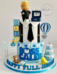 Celebrate With Cake Boss Baby Full Month Two Tiered Cake