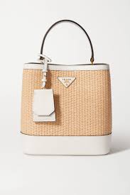 Discover prada official website and buy online the latest collections of bags, clothes, shoes, accessories and much more. White Bowling Two Tone Leather Tote Prada Net A Porter