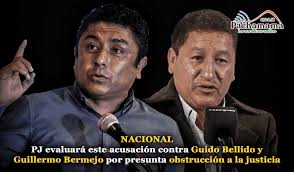 🔴)) #Nacional: Este jueves a las 11 a.m., el Poder Judicial evaluará la  acusación fiscal contra los congresistas Guido Bellido y Guillermo Bermejo  por presunta obstrucción a la justicia. 👉 #Nacional| #PachamamaNoticias  #Puno #PachamamaInforma