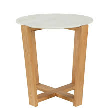 Acme Furniture Tartan White And Natural Side Table 80986 The Home Depot In 2020 Side Table Acme Furniture Wooden Side Table