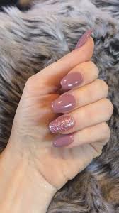 Acrylic Gel Nails In A Short Coffin Shape Yelp Short Gel Nails Nails Fall Acrylic Nails