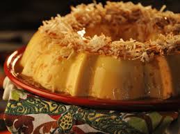 Flan, a sweet, custard mold flavored with caramel or brown sugar. Puerto Rican Recipes Food Network Food Network