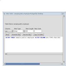 Postgresql Change Column Type Of Postgresql Database Table Columns Via The Alter Table Command