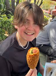 Run don't walk if you live near Orange County California . This was in  downtown Disney a little stand called blue ribbon corn dogs. Pickle dog was  huge and fantastic !!!!!!