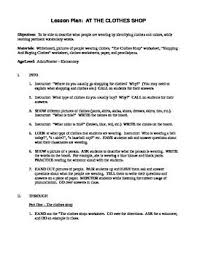 Esl Lesson Plan At The Clothes Shop Worksheets Included Shopping Outfit How To Plan Esl Lesson Plans