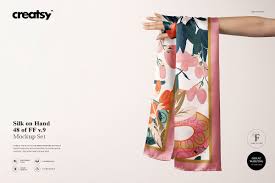 Silk On Hand Mockup 48 Ffv 9 In 2020 Scarf Packaging Scarf Photography Scarf Design