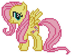 139w x 200h design area: Fluttershy Cross Stitch Pattern Nerdpillo