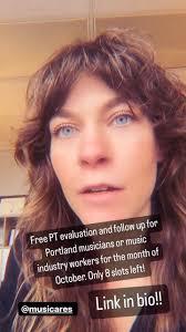 MusiCares and I are partnering up and offering a free PT clinic to  musicians and music industry workers in need during the month of October.  You will get a one-on-one PT evaluation and one follow up ...