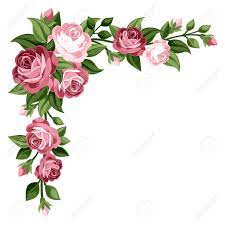 Watercolor Rosebuds Google Search Flower Border Clipart Flower Border Flower Clipart
