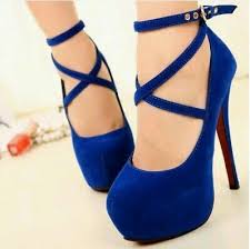 Mavi Kemerli Topuklu Ayakkabi Modelleri Blue High Heels Heels Cool High Heels