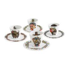 Set of 4 porcelain holly coffee mugs atouchofglassfinds. Buy Christian Lacroix Love Who You Want Coffee Cups Saucers Set Of 4 Amara